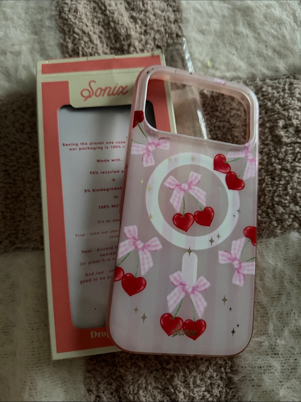 Sonix Pink Cherry Bow iPhone Case 17 pro max